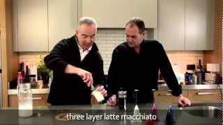 aerolatte  milk frother makes three layer caffè latte macchiato [upl. by Kinimod400]