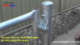 Gate Latch 2 way for round pipe and square [upl. by Arikat]