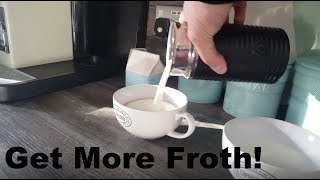 How to Get More Froth from Your Nespresso Coffee Aeroccino  Nespresso tips and help [upl. by Boylston798]