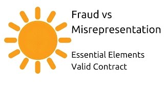 Fraud vs Misrepresentation  Other Essential Elements of a Valid Contract  CA CPT  CS amp CMA [upl. by Barmen]