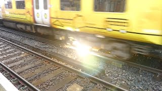 Merseyrail 507 009 making arcs at Birkdale station [upl. by Randene]